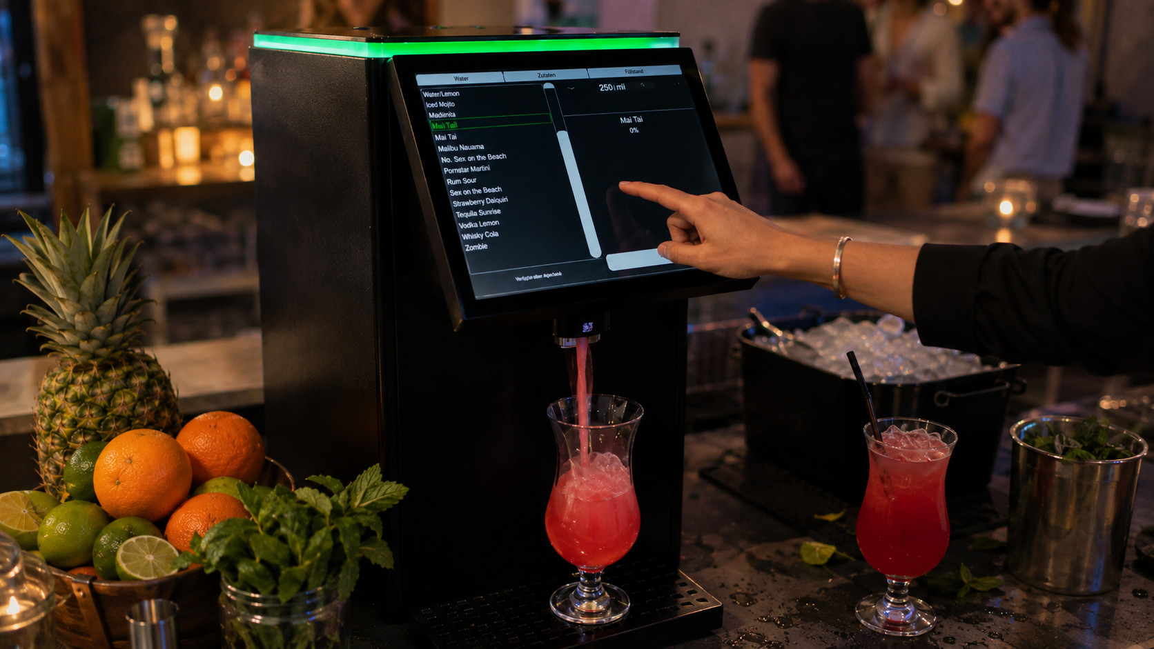 MyCo Cocktailmaschine bei einer Veranstaltung – Cocktails auf Knopfdruck